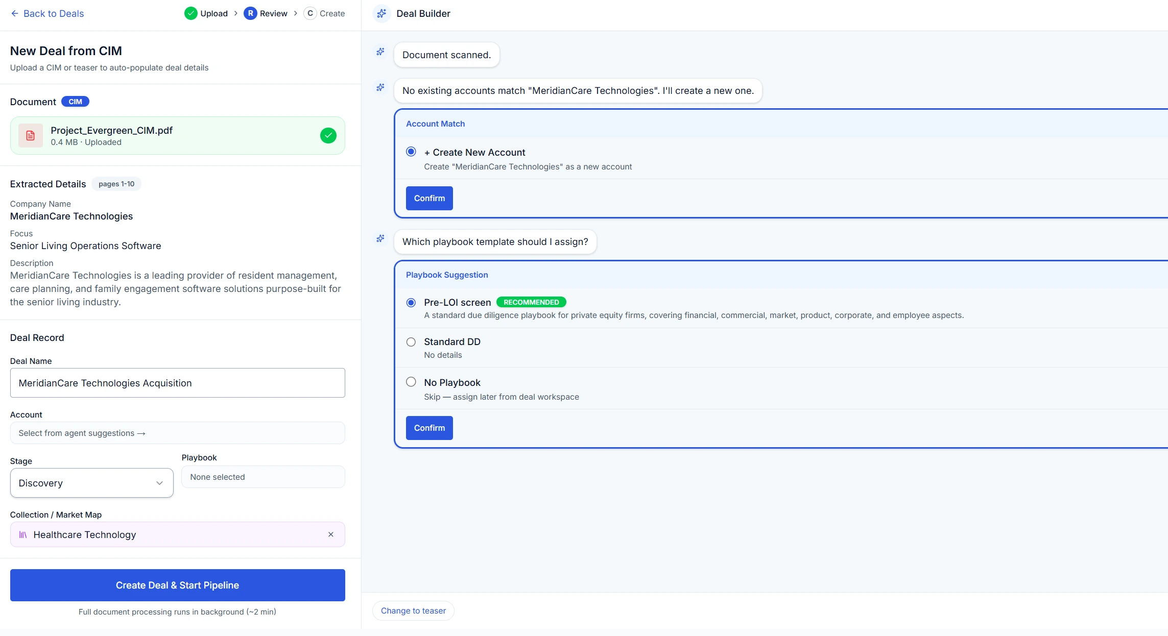 Visual workflow builder